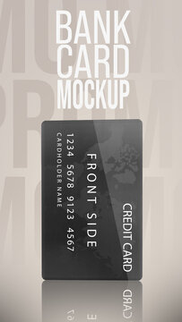 Bank Card Mockup. Vertical Stories Opener for Social Media.