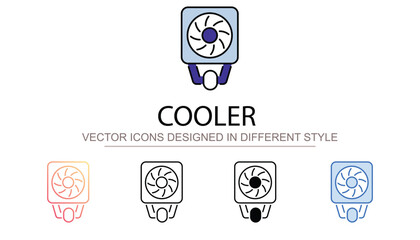Cooler icon design with white background stock illustration