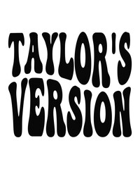 TAYLOR'S VERSION Groovy SVG, Bundle, boho svg, hippie svg, aesthetic svg, inspirational svg, motivational svg, trendy svg, retro svg, svg files wavy text