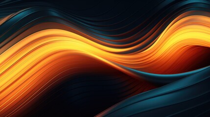 Abstract wave patterns with shiny reflections