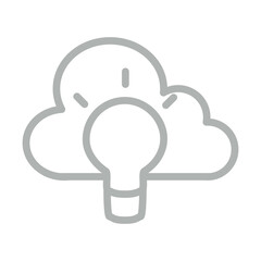 Virtual Learning Vector Line Grey Icon Design