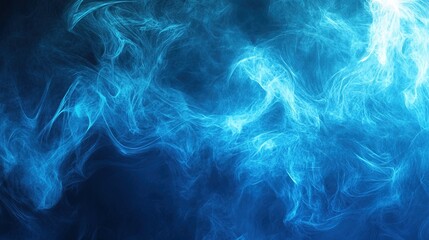 Fototapeta premium artistic abstract blue wave and smoke