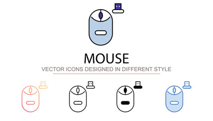 Mouse icon design with white background stock illustration