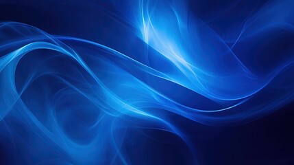 artistic abstract blue wave and smoke
