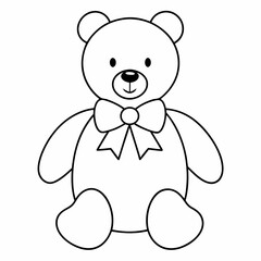 christmas teddy bear vector  illustration