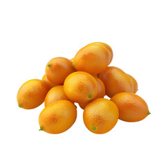 A bunch of fresh Kumquat on a transparent background