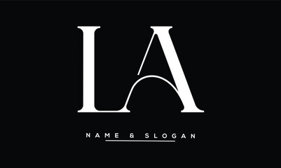 LA, AL, L, A Abstract Letters Logo Monogram