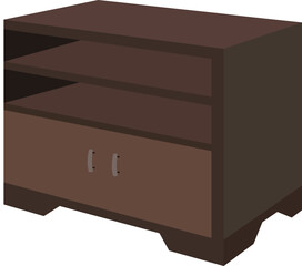 wooden drawer isolated icon vector illustration. furniture  design