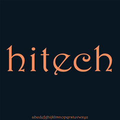 display alphabet font vector set