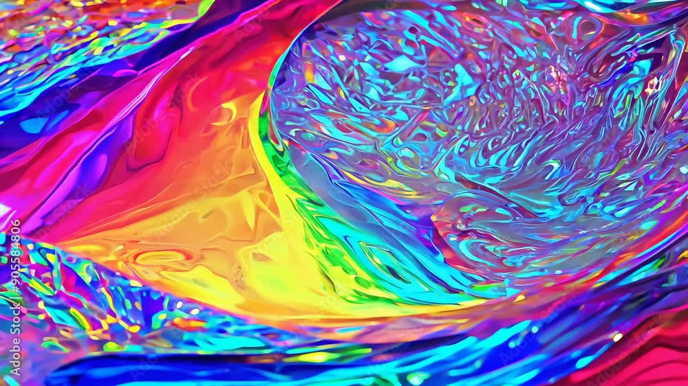 Poster bright flowing stripes soft mixed shades with dynamic and visually striking composition