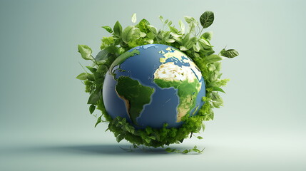 green earth with natural, generate AI