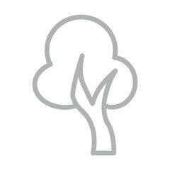 tree Vector Line Grey Icon Design