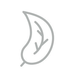 leaf Vector Line Grey Icon Design