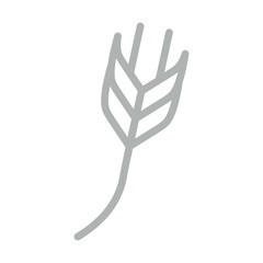 wheat Vector Line Grey Icon Design