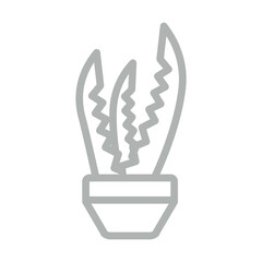 aloe vera Vector Line Grey Icon Design