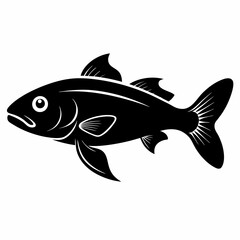 Cod fish Black silhouette