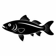 Cod fish Black silhouette