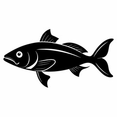 Cod fish Black silhouette