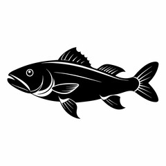 Cod fish Black silhouette
