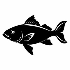 Cod fish Black silhouette