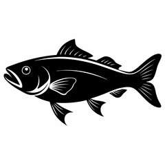 Cod fish Black silhouette