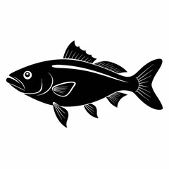 Cod fish Black silhouette