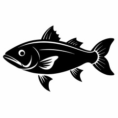 Cod fish Black silhouette