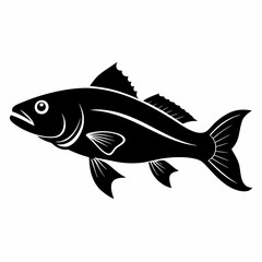 Cod fish Black silhouette