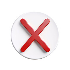 Obraz premium red cross mark on transparent background, clipping path, png, 