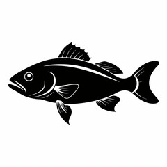 Cod fish Black silhouette