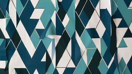 Abstract geometric pattern background in blue and white colour 