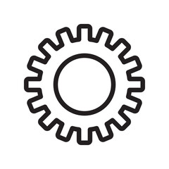 Gear icon in thin line style vector illustration graphic design