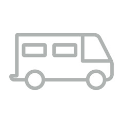 Ambulance Vector Line Grey Icon Design
