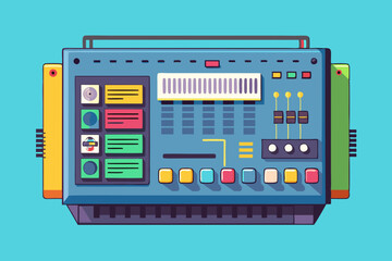 PLC Controller vector art illustration 