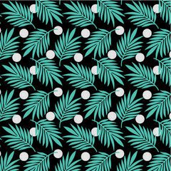 beautifull leaves pattern digital design with gray circle.