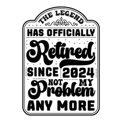 Officially Retired Svg, Retirement Svg, 2024 svg, Cricut Svg, Engraving File Svg, Cut File Svg, Instant Download, Retirement gift idea, gift