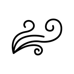 Wave icon in thin line style vector illustration graphic design