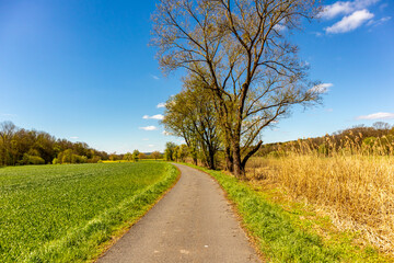 Unterwegs mit dem Fahrrad auf der 1. Werratal-Radweg Etappe von der Werraquelle bei Fehrenbach bis in Werratal bei Wernshausen - Thüringen - Deutschland