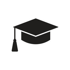 Graduation hat icon, Graduation cap vector icon for education apps and web
