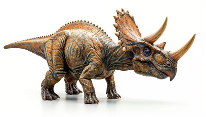 Triceratops dinosaur isolated on all-white background