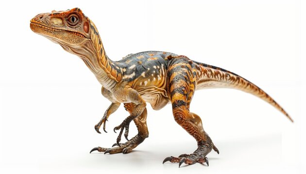 Coelophysis dinosaur isolated on all-white background
