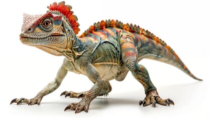 Fototapeta premium Dilophosaurus dinosaur isolated on all-white background
