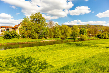 Unterwegs mit dem Fahrrad auf der 1. Werratal-Radweg Etappe von der Werraquelle bei Fehrenbach bis in Werratal bei Wernshausen - Th&uuml;ringen - Deutschland