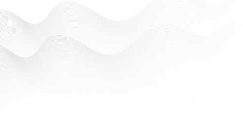 Abstract white and gray light blend paper wave line space. gradient and white wave curve creative technology flowing particles lines background. Modern flowing wave lines glowing moving sound.