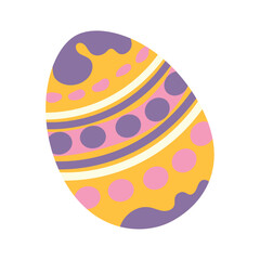Decorated easter egg icon Easter season Vector