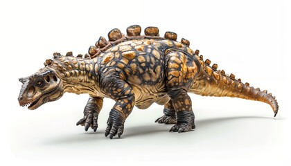 Ankylosaurus dinosaur isolated on all-white background