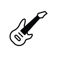 Electric guitar vector icon