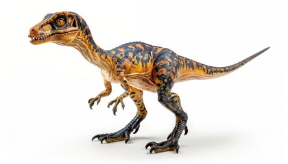 Fototapeta premium Velociraptor dinosaur isolated on all-white background