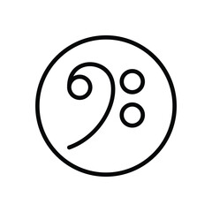 Bass clef vector icon
