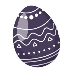 Decorated easter egg icon Easter season Vector